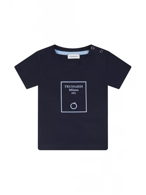 T-shirt con logo frontale TRUSSARDI JEANS | TIP25046TS/BLJBLUE_NAVY